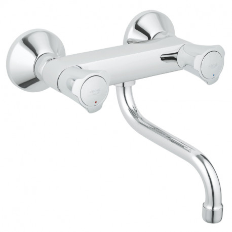 Mélangeur évier Costa L Grohe - Bec long orientable - Chrome - Gamme Professionnelle