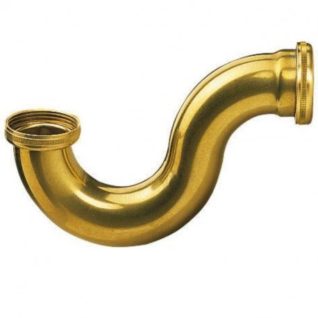 Siphon laiton en S Nicoll - Pour évier - Ø40mm - A visser