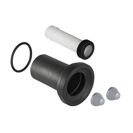 Jeu de manchettes pour WC suspendu adapté aux bâti-supports Duofix avec joint à lèvres Geberit - Lg 18,5 cm