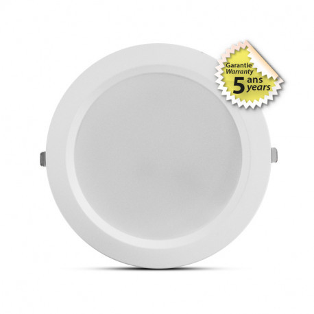 Spot LED fixe CCT Miidex - 25/30W - 3000 à 5700K - Rond - Blanc