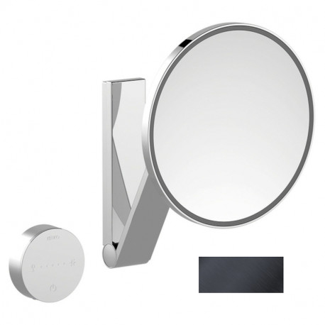 Miroir agrandissant LED ILook_Move Keuco - A commande sans fil - Chromé noir brossé