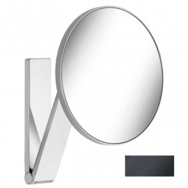 Miroir grossissant rond ILook_Move Keuco - Grossissement x5 - Sur bras pivotant - Chromé noir brossé