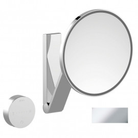 Miroir agrandissant Lumineux Dali iLook_move Keuco - Rond - Aluminium - Câble encastré