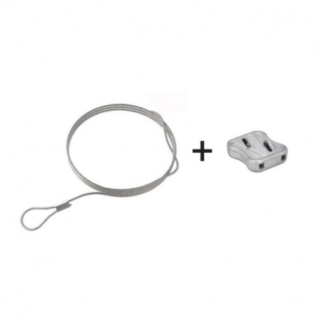 Sachet de 5 câblettes + stop-câblettes ING Fixations - ø2mm - Longueur 2m