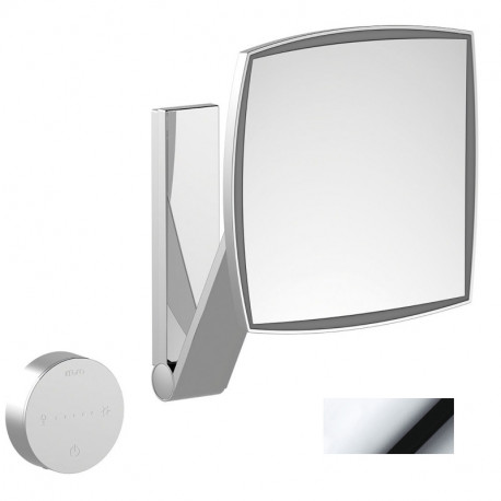 Miroir agrandissant Lumineux iLook_move Keuco - Carré - Chromé - Câble encastré