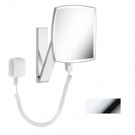 Miroir grossissant lumineux à câble ILook_Move Keuco - Carré - Chromé