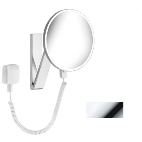 Miroir grossissant lumineux à câble ILook_Move Keuco - Rond - Chromé