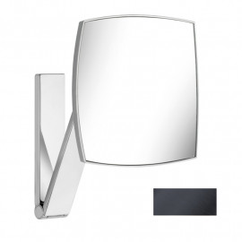 Miroir agrandissant carré ILook_Move Keuco - Sur bras pivotant - Chromé noir brossé