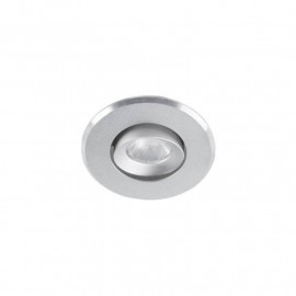 Spot encastré rond orientable Lasy RX Indigo - 1W - 3000K - 90Lm - IP44 - Alu