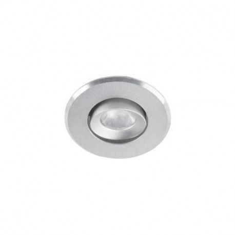 Spot encastré rond orientable Lasy RX Indigo - 1W - 3000K - 90Lm - IP44 - Alu