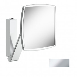 Miroir grossissant avec éclairage iLook_move Keuco - Carré - Aluminium - Avec interrupteur