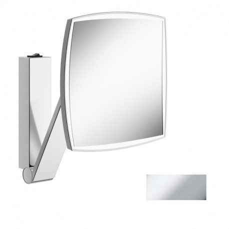 Miroir grossissant avec éclairage iLook_move Keuco - Carré - Aluminium - Avec interrupteur