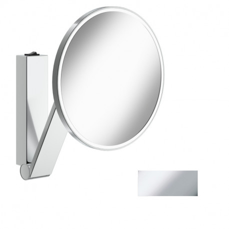 Miroir grossissant avec éclairage iLook_move Keuco - Rond - Aluminium - Avec interrupteur