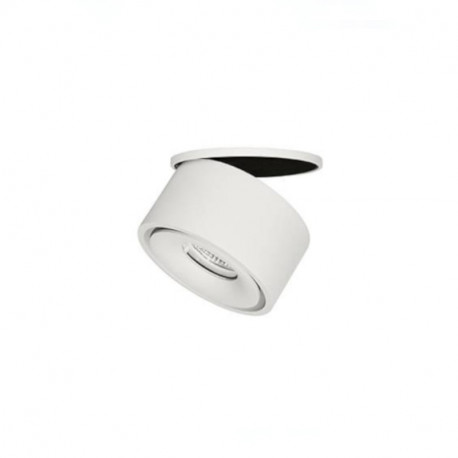 Downlight semi-encastré rond orientable CLIC RX MINI Indigo - 8W - 3000K - Blanc mat