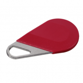 Badge type porte clé Aiphone - Technologie Mifare - Rouge