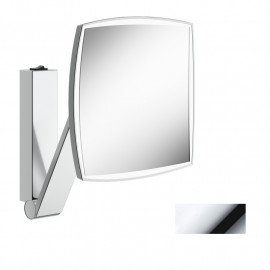 Miroir grossissant avec éclairage iLook_move Keuco - Carré - Chromé - Avec interrupteur