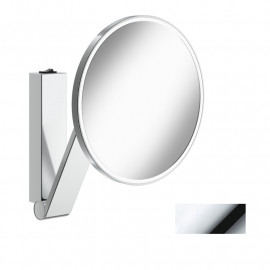 Miroir grossissant avec éclairage iLook_move Keuco - Rond - Chromé - Avec interrupteur