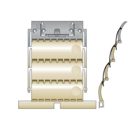 Attache rigide pour volet roulant CLICKSUR de Somfy - 3 maillons - Lame 8