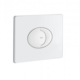 Plaque de commande double touche Skate Air Grohe - Horizontale - Gamme professionnelle - ABS - Blanc