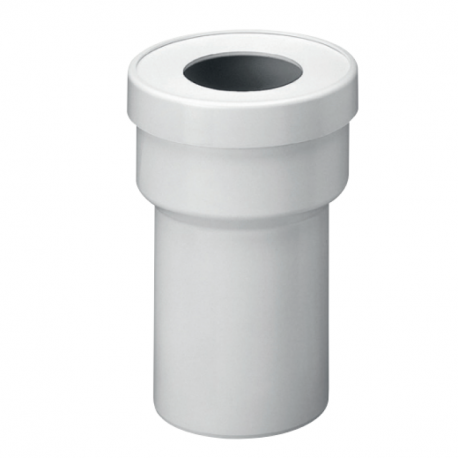 Pipe droite M100C pour WC SIAMP - Courte - PVC - Avec joint EPDM - Blanc