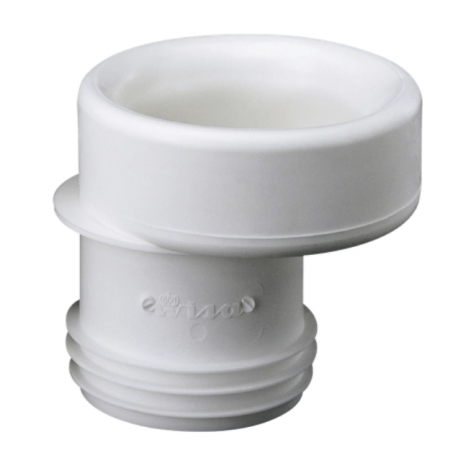 Manchette pour WC excentrée ME90 Siamp - Ø 90mm - Femelle-mâle - EVA - Blanc
