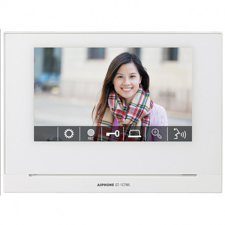 Moniteur mains libres Wifi Aiphone - Couleur - Ecran 7” - Zoom 9 zones