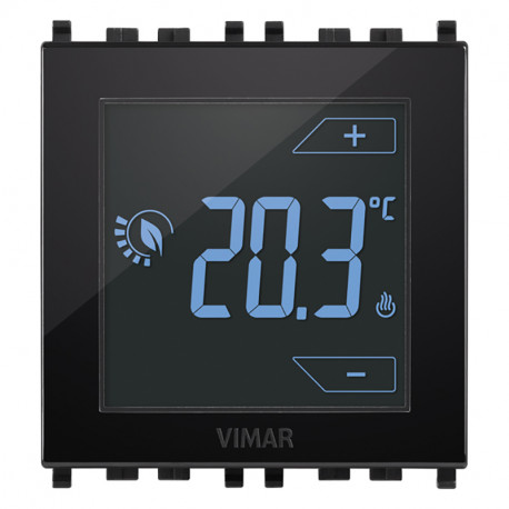 Thermostat tactile 2M 120-230V Vimar - Noir