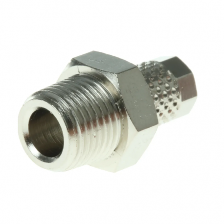 Lot de 5 adaptateurs droits filetés hydrauliques RS PRO - 1/8 Mâle - 4mm - Laiton nickelé