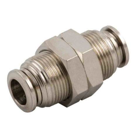 Lot de 10 adaptateurs de traversée de cloison RS PRO - Tube à tube - 4mm - Laiton nickelé