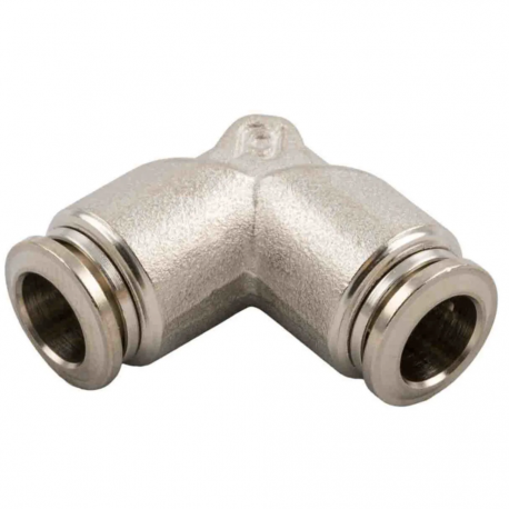 Lot de 10 adaptateurs tube à tube coudés RS PRO - Ø 4mm-4mm - Laiton nickelé