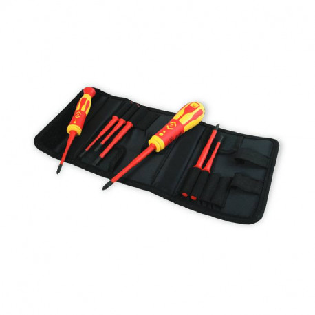 Jeu de 7 tournevis à lames fines interchangeables VDE CK outillage - 1000V