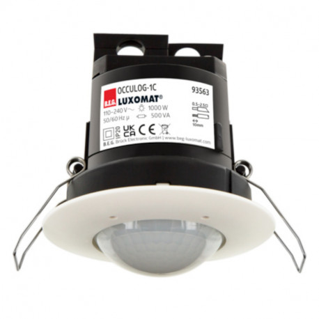 Capteur C.O.V encastré OCCULOG-1C-FP BEG - 1000W - Ø 83-86mm - Blanc mat