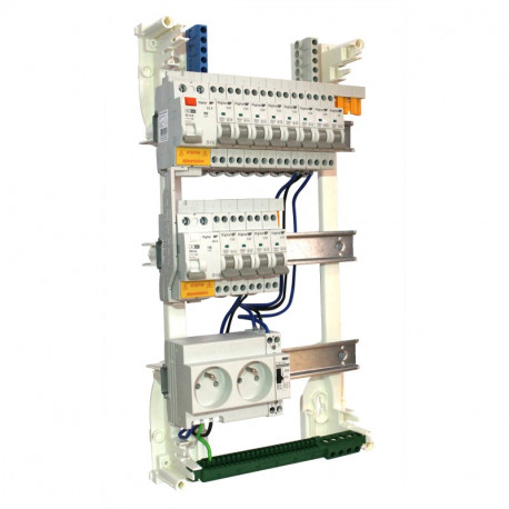 Digital Electric - Tableau Électrique Pré-câblé - 3 rangées 13 modules pour  logement T3-T4 - Réf : 31634