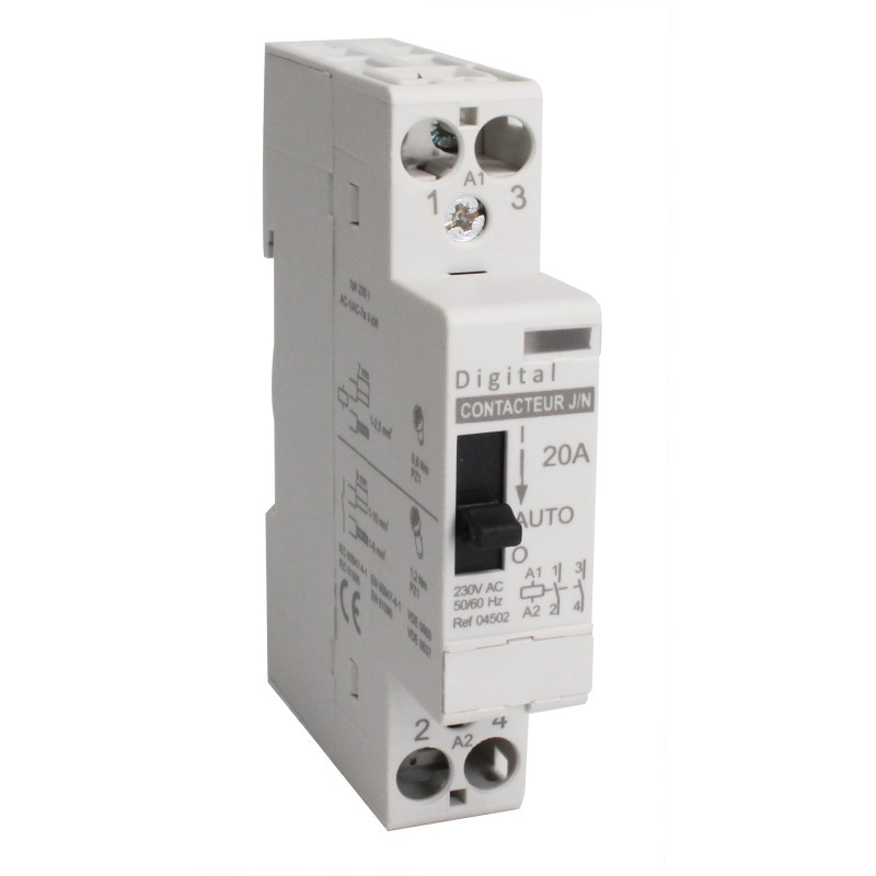 Digital Electric - Disjoncteur 2A Ph/N C4.5kA - Réf : 01002
