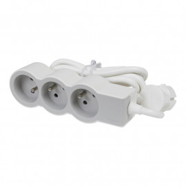 Rallonge multiprises extra-plate Legrand - 3x2P+T - 16A - Câble 1,5m