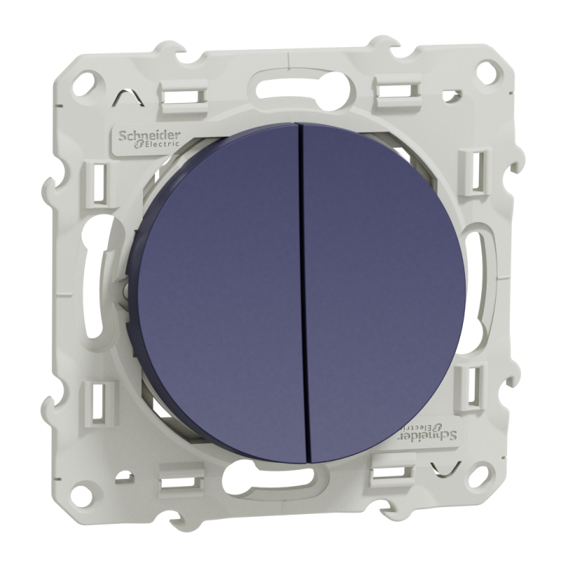 Schneider Electric Odace Steckdose - 10A Kobaltblau Schraubverschluss