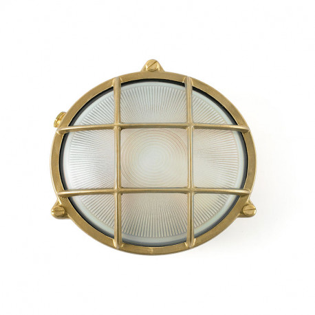 Applique extérieure Noray Faro - IP65 - E27 - Laiton - Sans ampoule