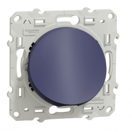 Sortie de câble Odace Schneider Electric - Cobalt - Fixation à vis