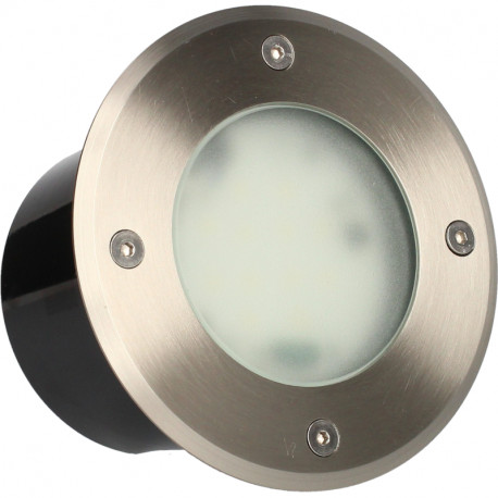 Spot Patio V2 Arlux - Rond - A encastrer - 9W - 3000K - Inox