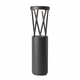 Lampe balise extérieure Twist Faro - IP65 - 10W - 3000K - Gris foncé