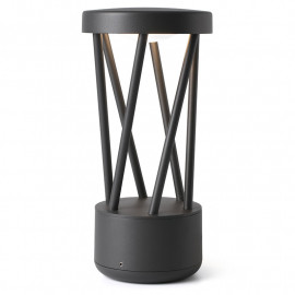 Lampe borne extérieure Twist Faro - IP65 - 10W - 3000K - Gris foncé