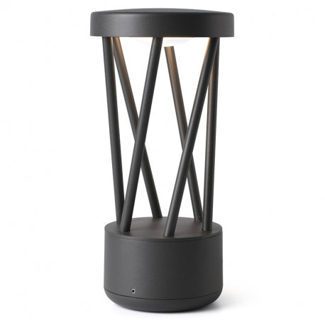 Lampe borne extérieure Twist Faro - IP65 - 10W - 3000K - Gris foncé