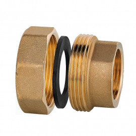 Jeu de 2 raccords unions Grundfos - G1 1/2 - Rp 3/4 - Laiton