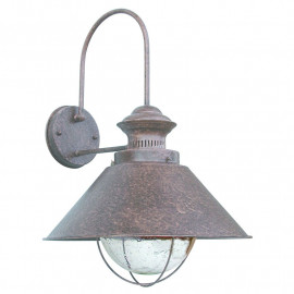 Applique extérieure Hauteur 340mm Nautica-P Faro - IP33 - E27 - Rouille - Sans ampoule