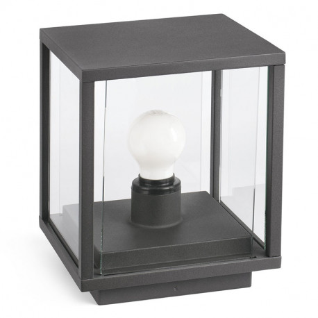Borne extérieure Nala Faro - IP54 - E27 - Gris foncé - Sans ampoule - H 220mm