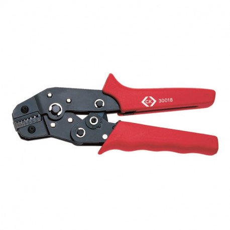 Pince à sertir à cliquet pour embouts de câbles CK outillage - Acier Carbone - 190mm - 0.14-2.5mm²
