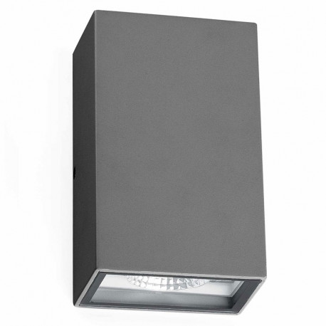 Applique avec diffuseur verre Ling LED Faro - IP54 - 6W - 4000K - Gris foncé