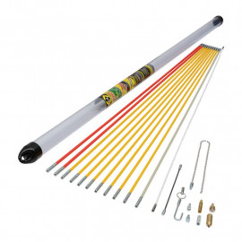 Kit de 12 baguettes tire-fils MIGHTY ROD - Multi-matières - Multi-diamètres - 10 mètres
