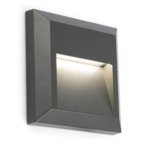Applique LED Grant-C Faro - IP65 - 1W - 3000K - Gris foncé
