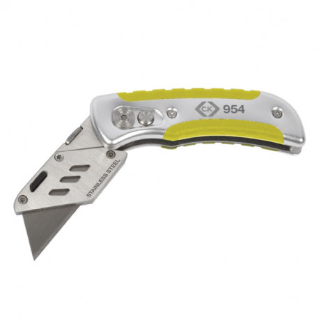 Cutter pliable CK Outillage - Lame acier carbone - Jaune